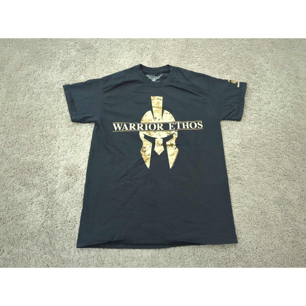 US Marine Corps Warrior Ethos T Shirt Mens M Short Sleeve Battlespace Black